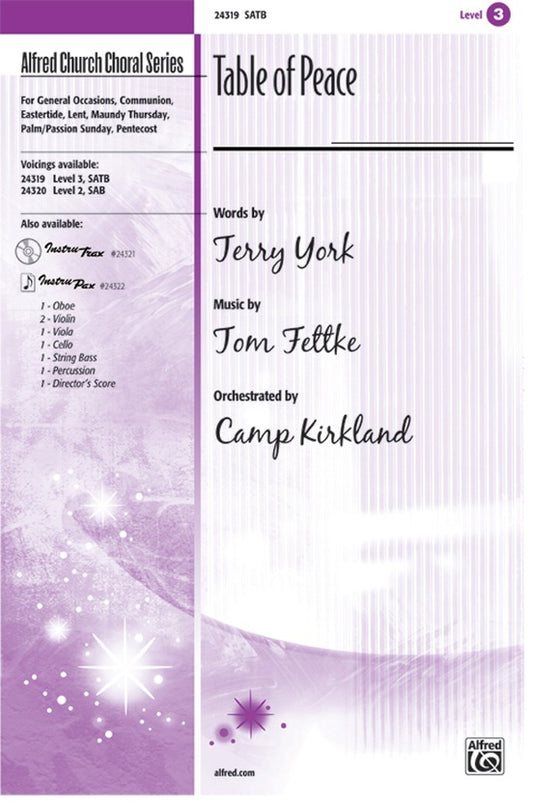 Table of Peace SATB Arrangement by Kirkland