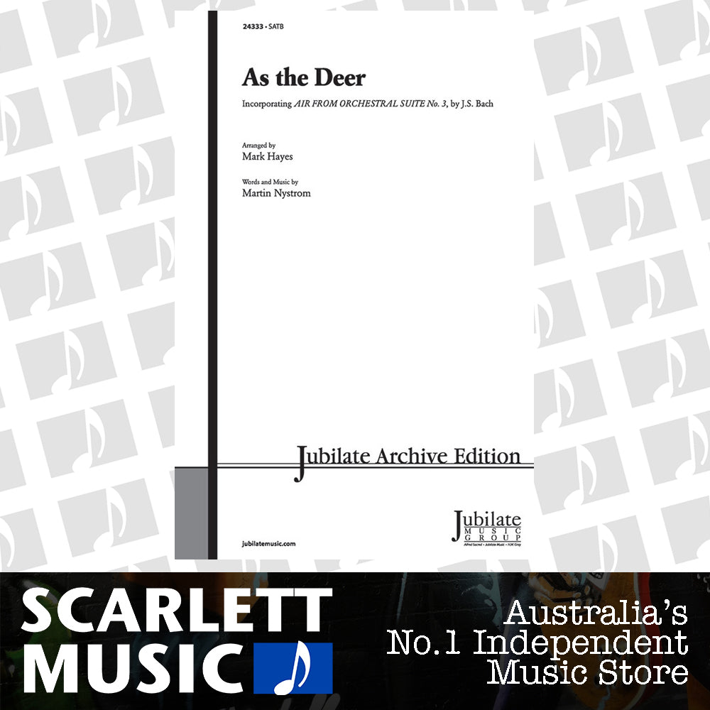 As the Deer SATB Arranged by Hayes — view 2