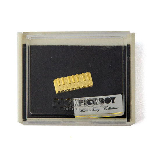 Pickboy Goldplated Keyboard Brooch - Enamelled Badge, 25-30mm