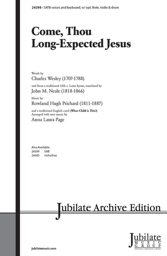Come Thou Long Expected Jesus SATB Arr Page