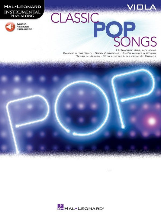 Classic Pop Songs for Viola — Book/Online Audio (Hal Leonard Instrumental Play-Along)