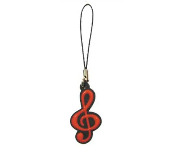 Mobile Phone Chain with Coloured Clef Design