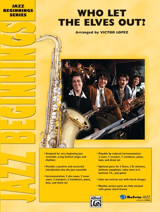 Who Let the Elves Out Jazz Ensemble Sheet Music Grade 0.5
