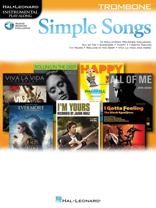 Simple Songs for Trombone — Book/Online Audio (Hal Leonard Instrumental Play-Along)