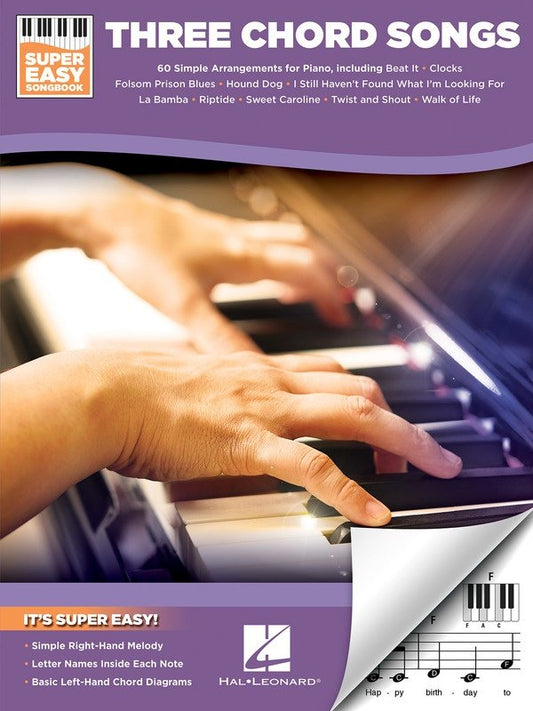Three Chord Songs — Super Easy Songbook, Keyboard/Piano (Hal Leonard)