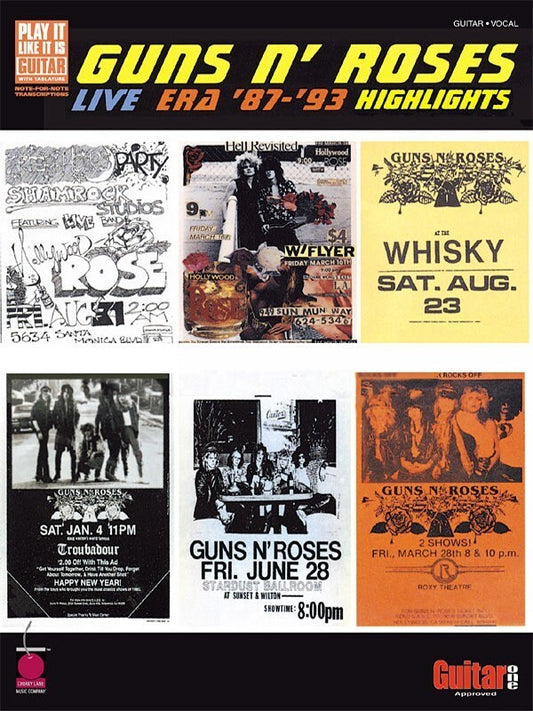Guns N Roses Live Era 87-93 Highlights Guitar TAB (Softcover Book)