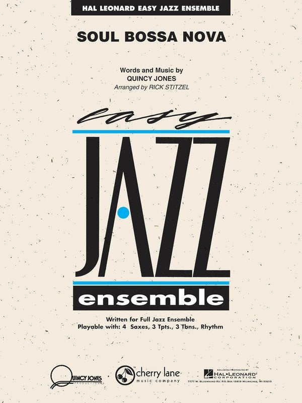 Soul Bossa Nova — Jazz Ensemble Grade 2, Score & Parts (Cherry Lane Music Easy Jazz Ensemble Series)