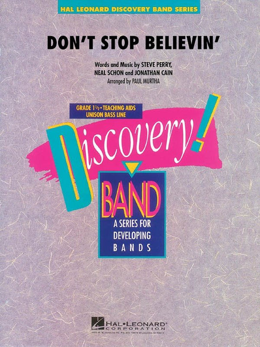 Don't Stop Believin' — Concert Band Grade 1.5, Score & Parts (Cherry Lane Music, Discovery Concert Band)