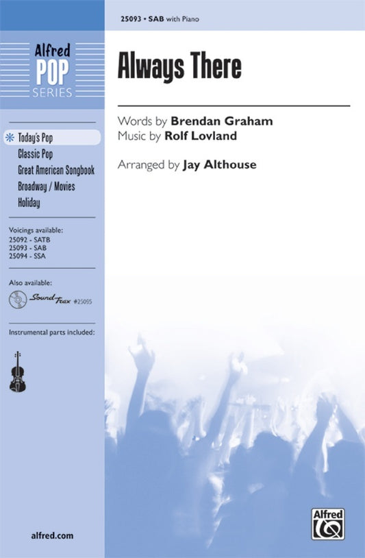 Always There SAB Piano Arrangement by Althouse