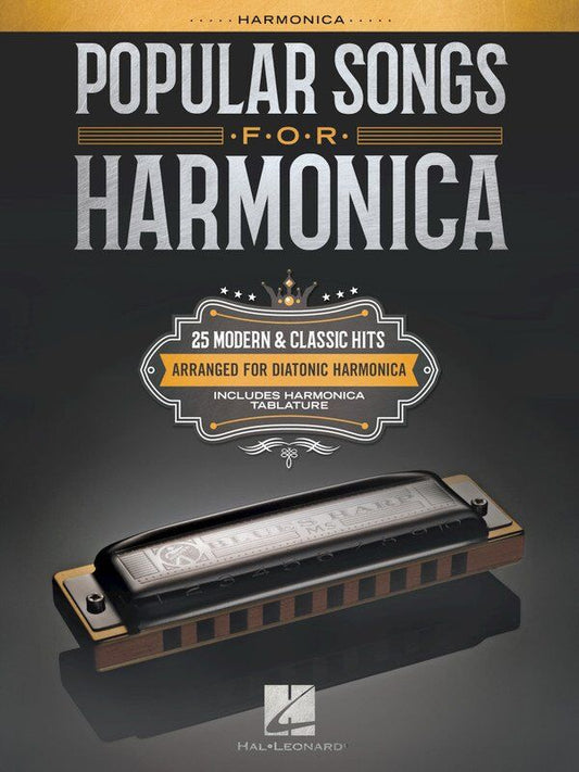 Popular Songs for Harmonica Songbook by Hal Leonard, 90 pages, includes hits like Bad Leroy Brown, Eye of the Tiger, and more.