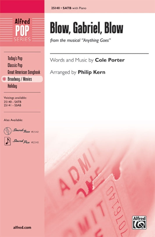 Blow Gabriel Blow SATB/Piano Arrangement by Kern