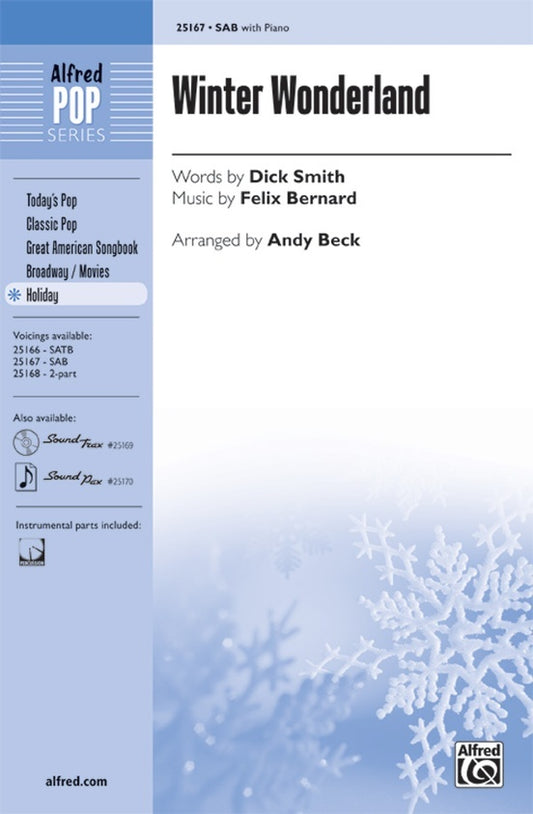Winter Wonderland SAB/Piano Arrangement by Althouse