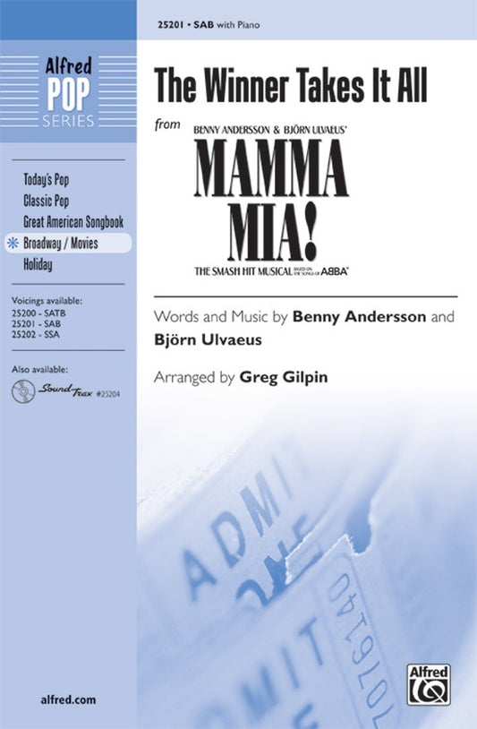 Winner Takes All Choral Sheet Music (SAB/Piano)