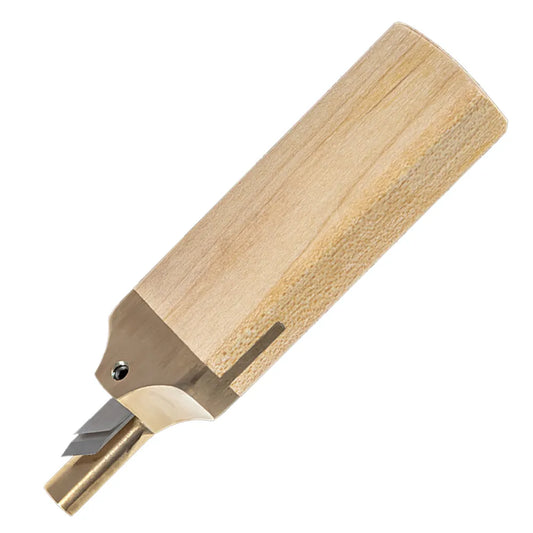 Purfling Channel Cutter by Ibex USA - Brass Mechanism, Wooden Handle