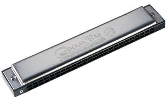 Hohner Ocean Star 48 Tremolo Harmonica - Key of C, 48 Brass Reeds, ABS Comb, 3.5 Octave Range, Ideal for Asian and Celtic Folk Music