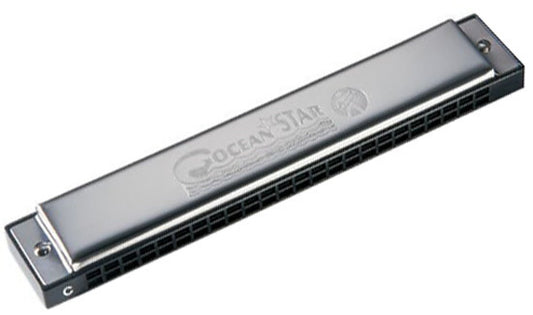 Hohner Ocean Star 48 Tremolo Harmonica - Key of C, 48 Brass Reeds, ABS Comb, 3.5 Octave Range, Ideal for Asian and Celtic Folk Music