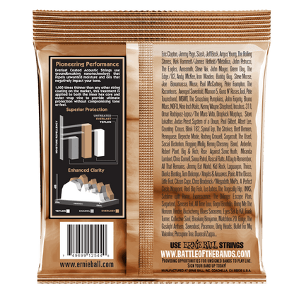 Ernie Ball Everlast Medium Coated Phosphor Bronze Acoustic Guitar String, 13-56 Gauge — view 2