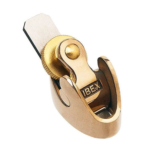 Ibex Curved Thumb Plane 30mm/10mm, Silicone Bronze with Chrome Vanadium Blades, Precision Design for Corner Planing, Made in USA