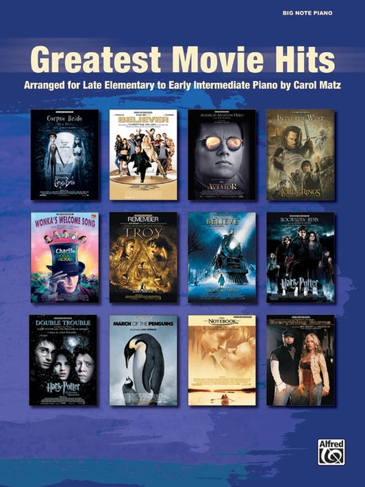Two Thumbs Up Greatest Movie Hits Big Note Piano Sheet Music