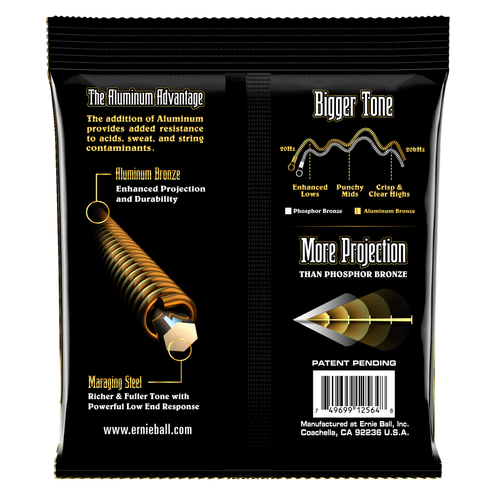 Ernie Ball Medium Aluminum Bronze Acoustic Guitar Strings, 13-56 Gauge — view 2