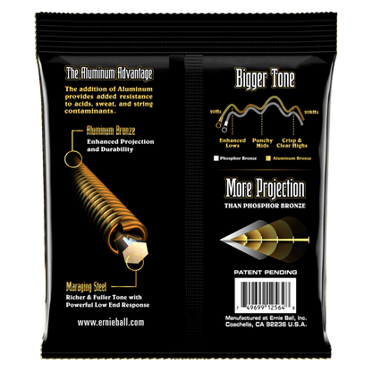 Ernie Ball Medium Aluminum Bronze Acoustic Guitar Strings, 13-56 Gauge — view 2