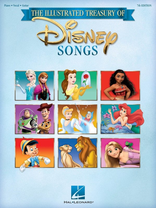 Illustrated Treasury of Disney Songs — Piano/Vocal/Guitar, 7th Edition (Hal Leonard)