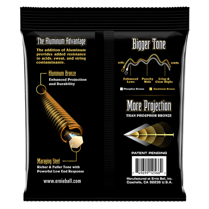 Ernie Ball Medium Light Aluminum Bronze Acoustic Guitar Strings, 12-54 Gauge — view 2