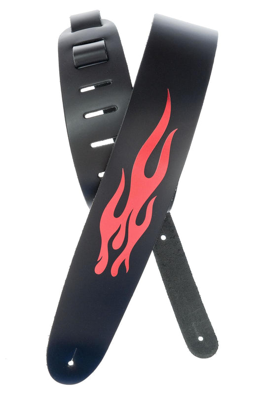 Planet Waves Icon Collection Guitar Strap, Red Flame