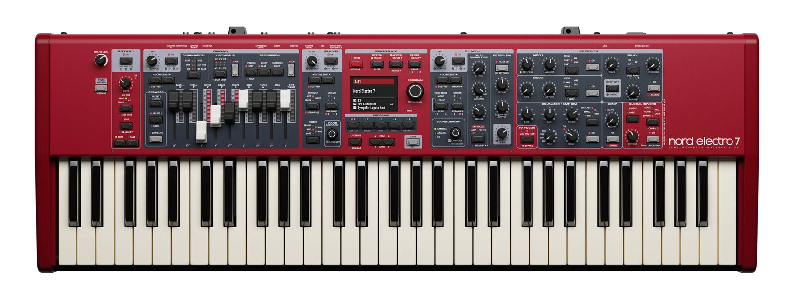 Nord Electro 7 61 Note Semi Weighted Waterfall Keybed with Synth Section and Effects