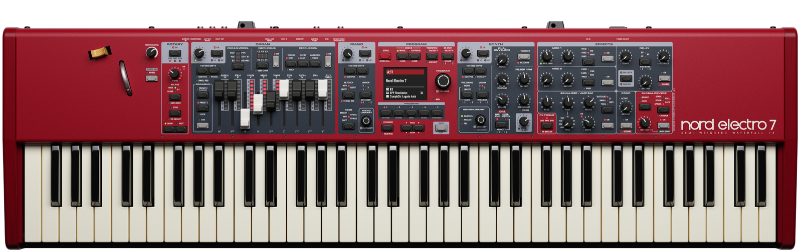 Nord Electro 7 73 Note Semi Weighted Waterfall Keybed with Synth Section and Effects