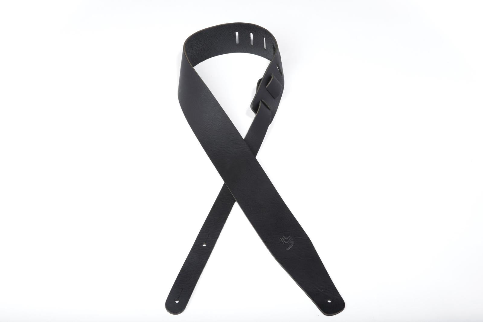 Planet Waves Thick Leather Guitar Strap, Black