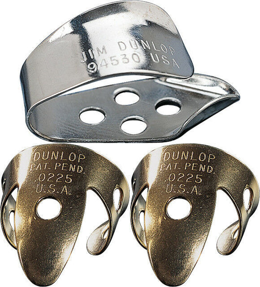 Jim Dunlop 1 x Nickel Silver Thumb Pick & 2 x Brass .015 IN Finger Picks, Banjo
