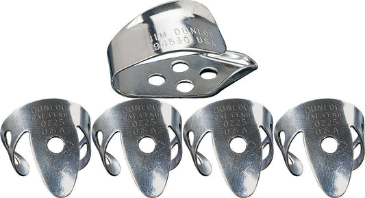 Jim Dunlop Nickel Silver: 1 x Thumb Pick & 4 x .020 IN Finger Picks, Guitar