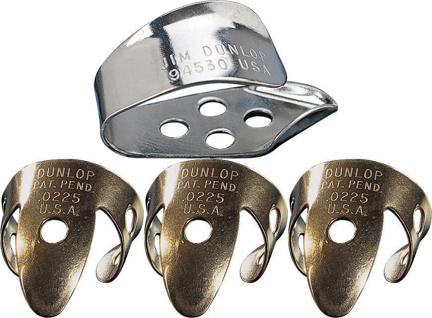 Jim Dunlop 1 x Nickel Silver Thumb Pick & 3 x Brass .0225 IN Finger Picks, Banjo