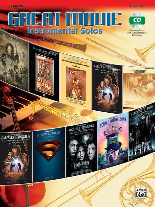 Great Movie Inst Solos Clarinet Book/CD