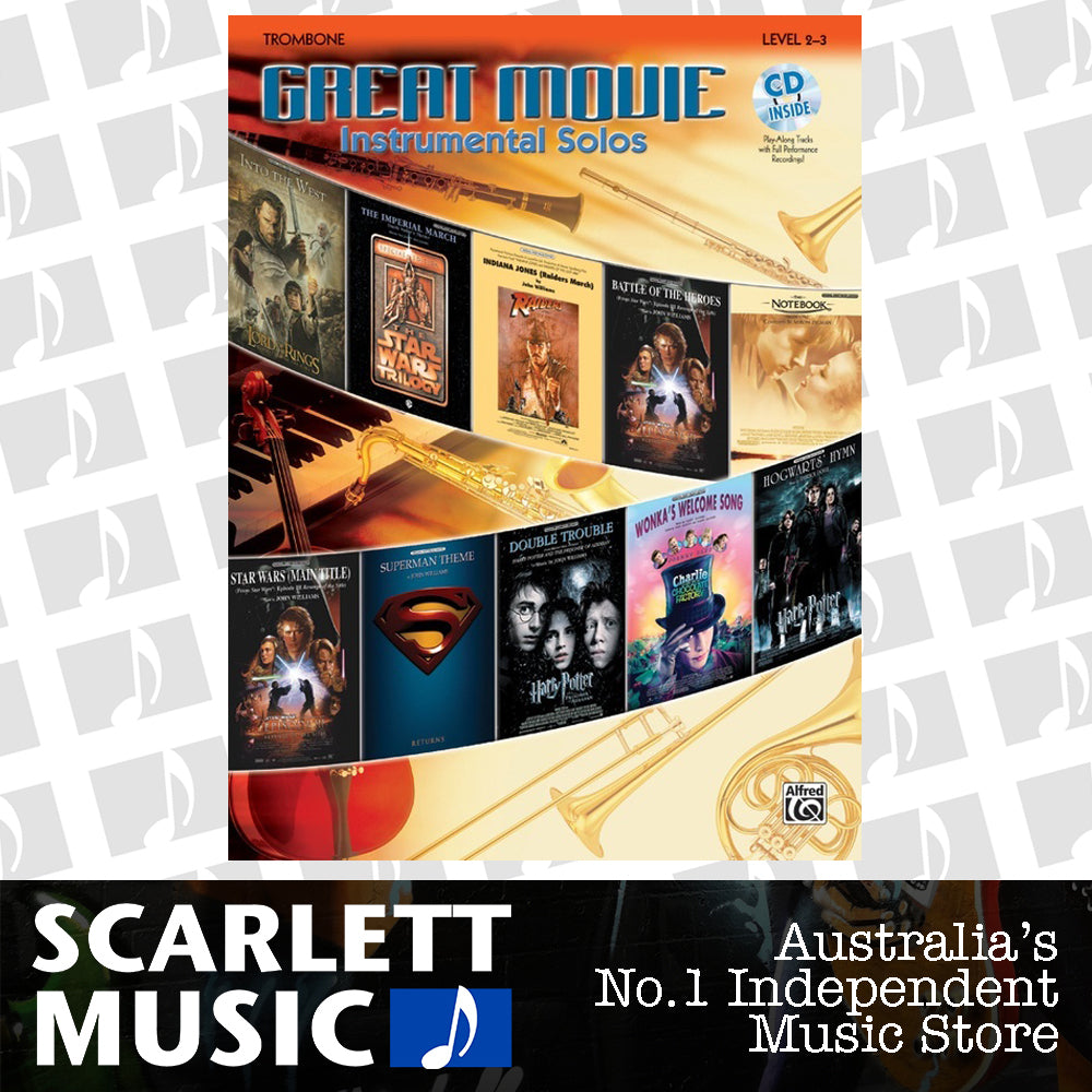 Great Movie Inst Solos Trombone Book/CD — view 2