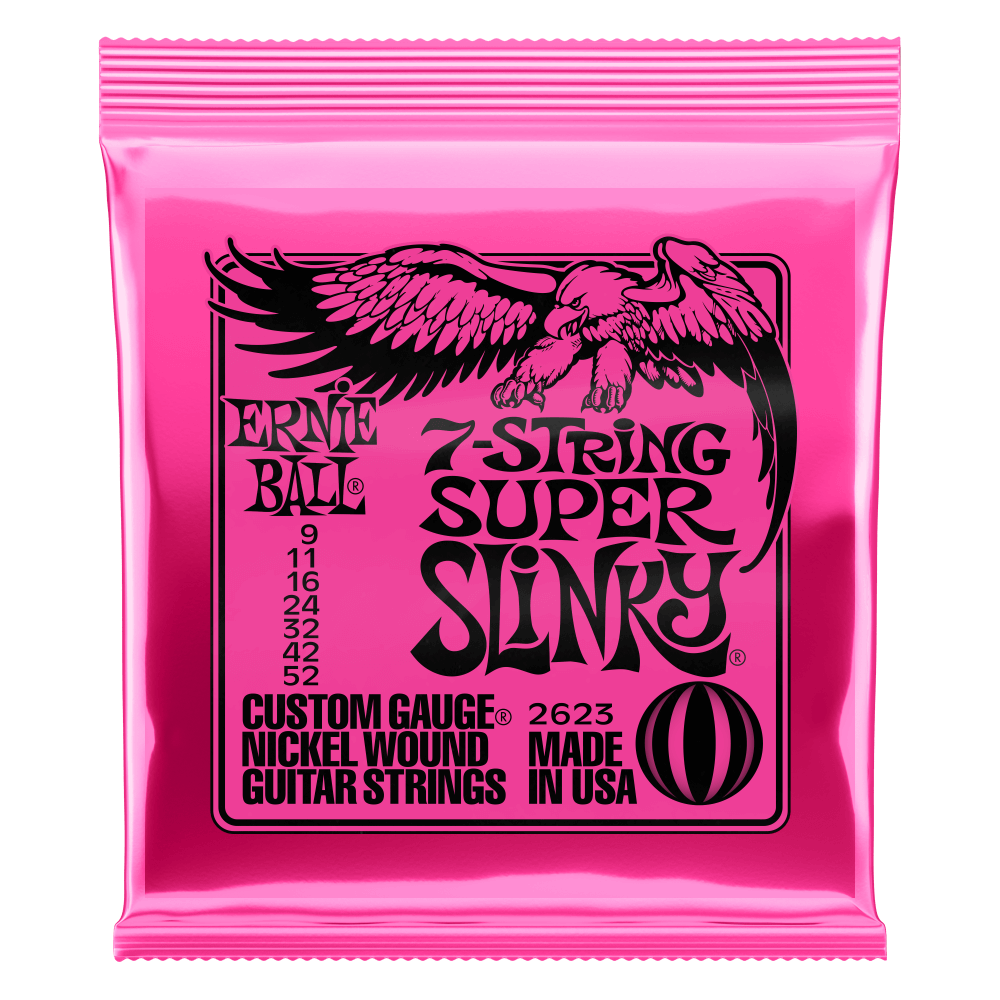 Ernie Ball 7-String Super Slinky Nickel Wound Set .009-.052 Gauge