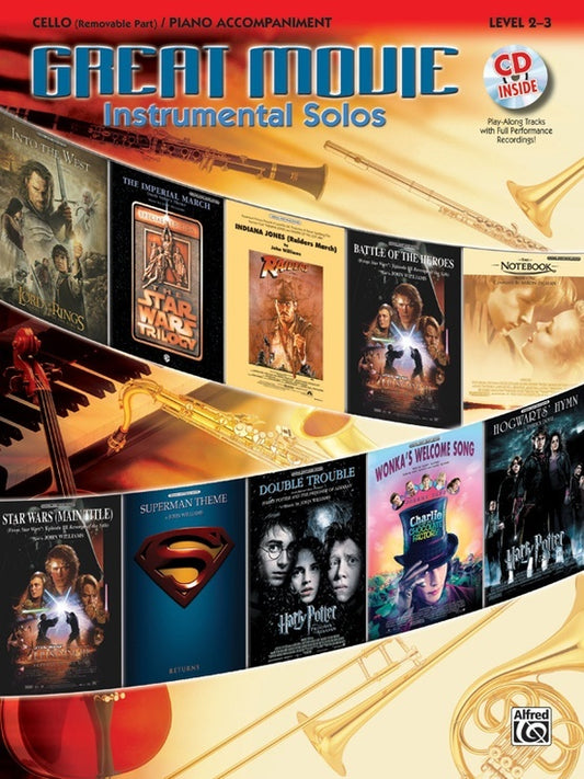 Great Movie Inst Solos Cello & Piano Book/CD