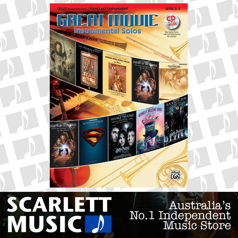 Great Movie Inst Solos Cello & Piano Book/CD — view 2