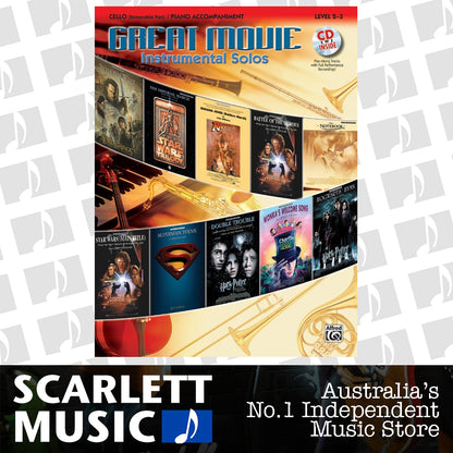 Great Movie Inst Solos Cello & Piano Book/CD — view 2