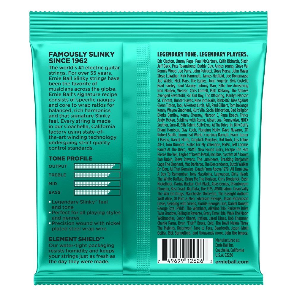 Ernie Ball Not Even Slinky Nickel Wound Electric Guitar Strings 12-56 Gauge — view 2