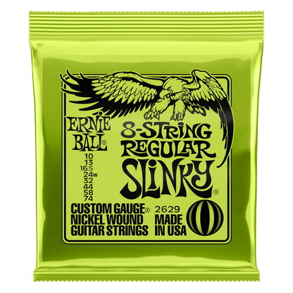 Ernie Ball Slinky Nickel Wound Electric Guitar 8-String 10-74 Gauge