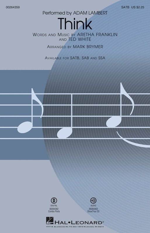 Think — SATB Choral (Hal Leonard)