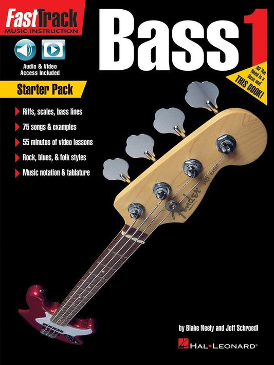 FastTrack Bass Guitar Starter Pack — Book/Online Media (Hal Leonard)