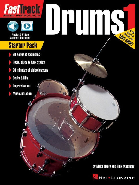 FastTrack Drums Method — Starter Pack, Book/Online Media (Hal Leonard)