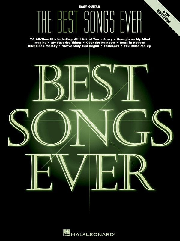 The Best Songs Ever — Easy Guitar with Lyrics & Chords, 6th Edition (Hal Leonard)