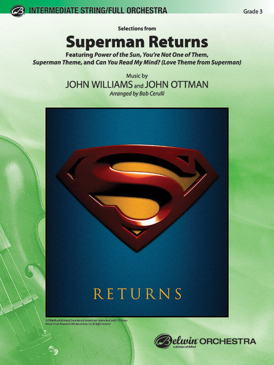 Superman Returns Full Orchestra Sheet Music Arrangement by Cerulli, Williams, Ottman