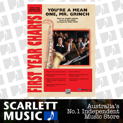 You're a Mean One Mr Grinch Jazz Ensemble Sheet Music Grade 1 — view 2