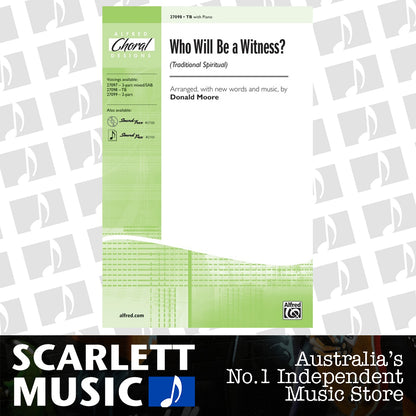 Who Will BE MY Witness TB — view 2