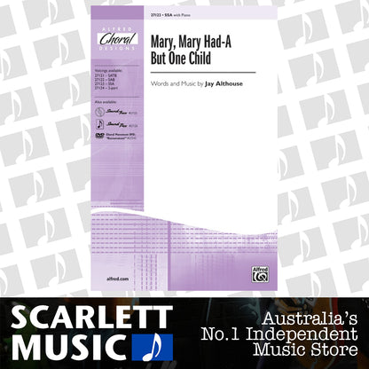 Mary Mary Had-A But One Child SSA — view 2